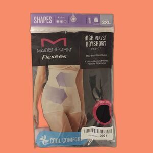 NIB Maidenform Flexees High Waist Boyshort Size 2XL Shape Wear Cooling Soft